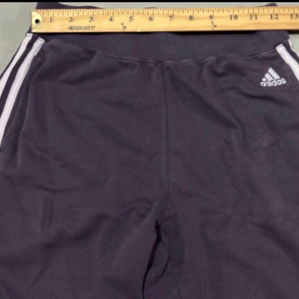 Adidas Y2K 2009 Woman’s Strait Loose Leg sweat pants Purple White Stripes Size.M - Picture 5 of 9